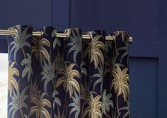 Galapagos Eyelet, Navy - Ready Made Curtains - Image 9